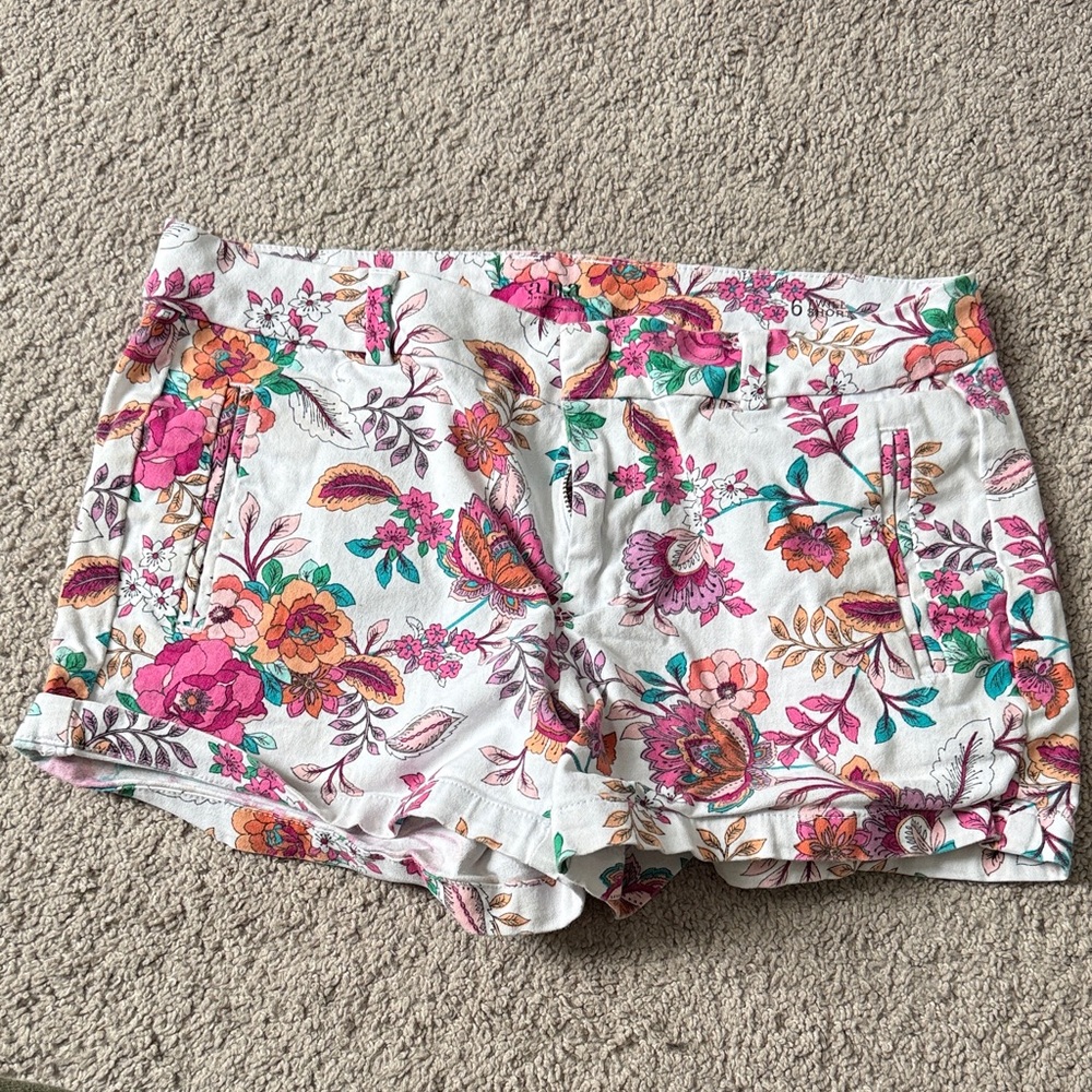 a.n.a Floral High Waist Women's Shorts - Multicolor